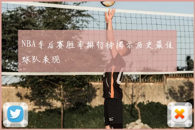 NBA季后赛胜率排行榜揭示历史最佳球队表现