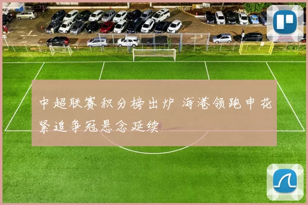 中超联赛积分榜出炉 海港领跑申花紧追争冠悬念延续